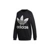 adidas Originals Big Logo Fleece Letter Round Neck Pullover American Vintage Sweatshirt Women Sweatshirt Black DH3129