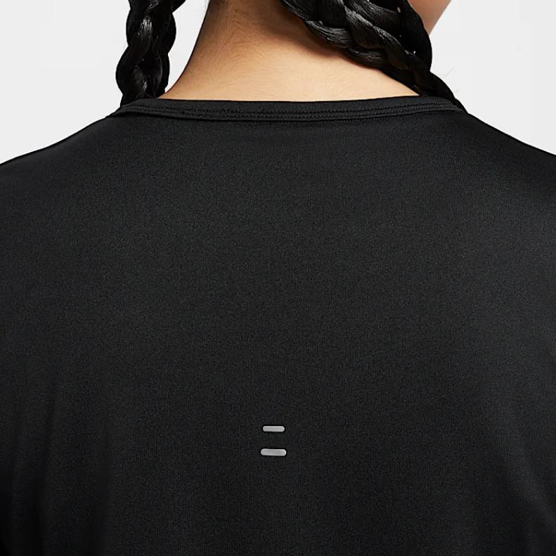 Nike Dri-Fit Tempo Atmungsaktiv Schnelltrocknend Langlebig Weich Kurzarm T-Shirt Damen Oberteile Schwarz HQ0649010