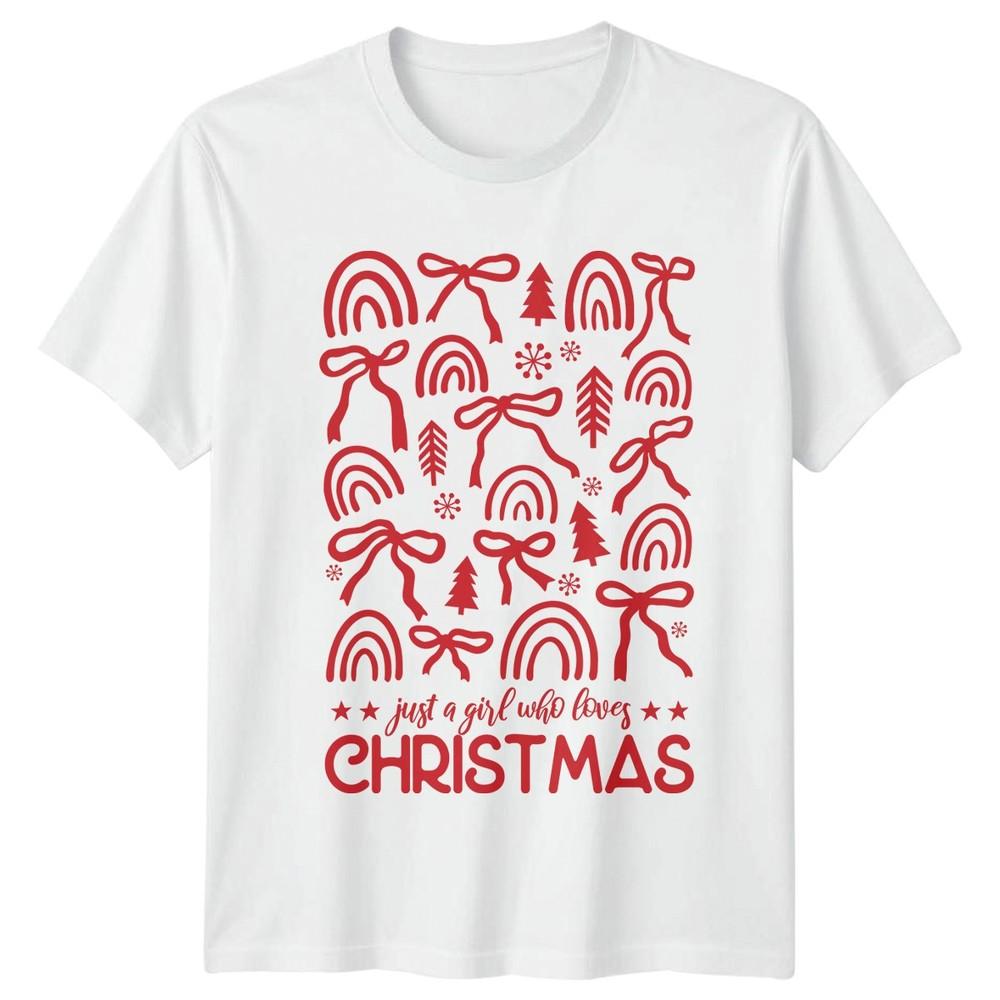 Just A Girl Who Loves Christmas Holidays Tee Unisex Unisex Graphic TShirt S
