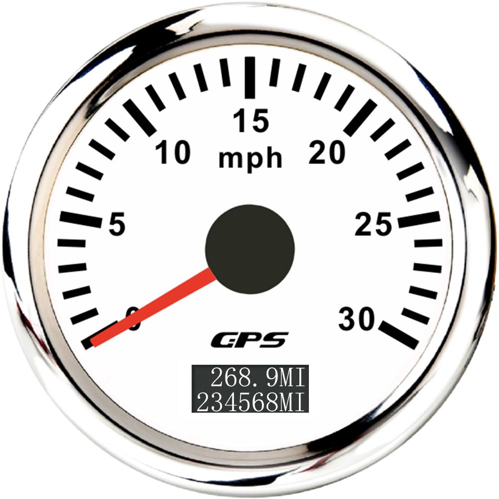 ELING 52mm GPS Speedometer 30M 0-60M 80MPH 120M 0-200MPH Odometer with 7 Colors Backlight for Car Truck Boats