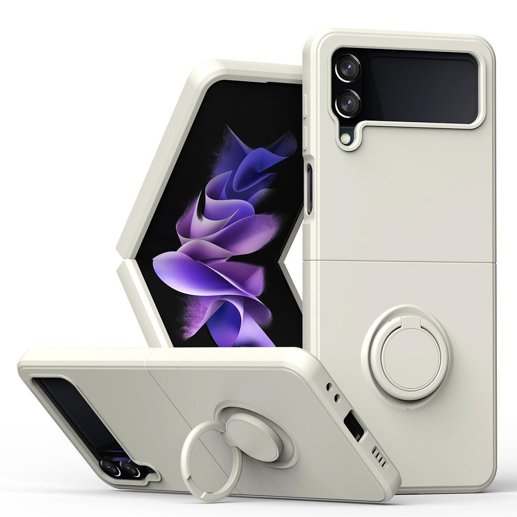Applicable to samsung z flip1 mobile phone case integrated ring with magnetic suction flip1/1/1/1 all-inclusive anti-drop protective case