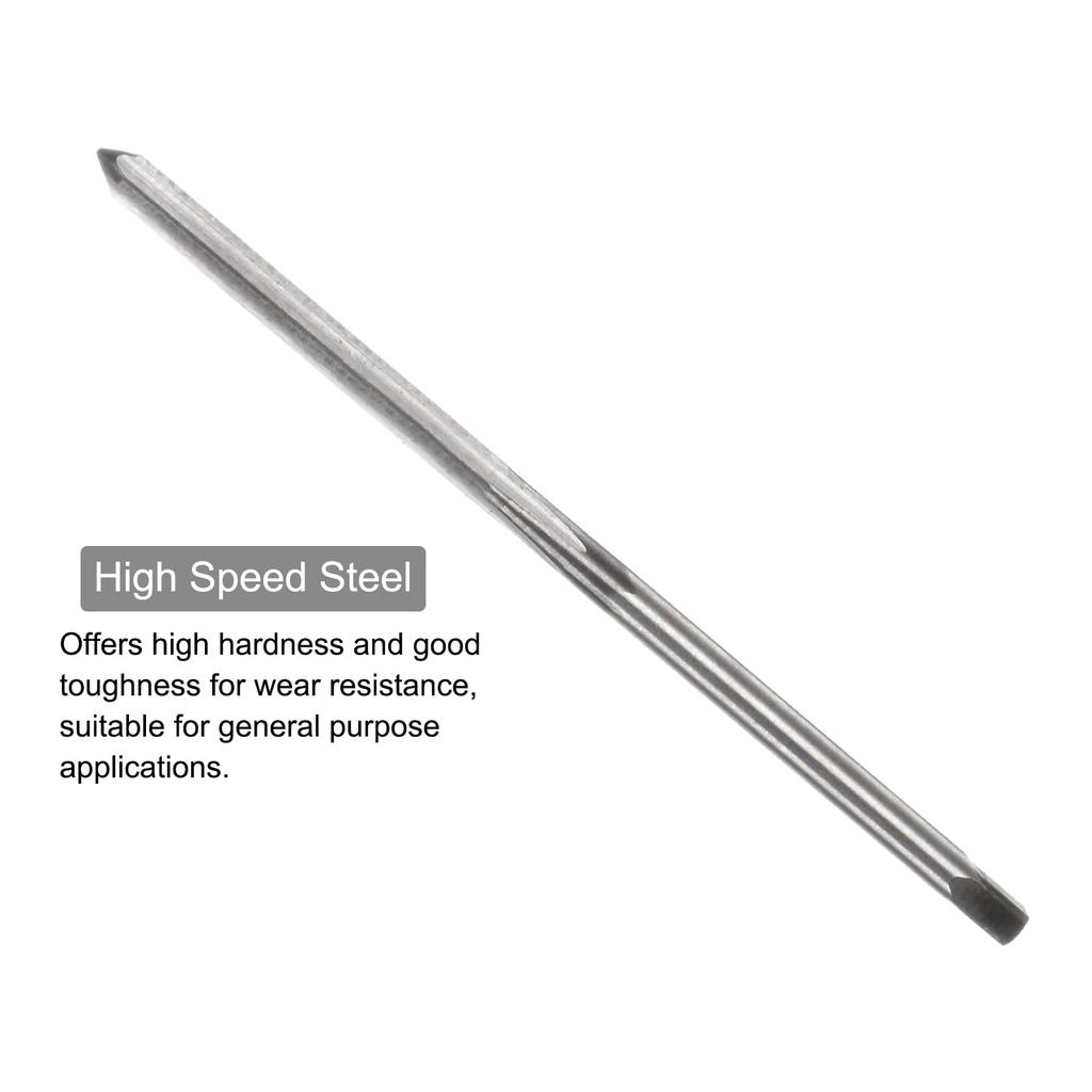 uxcell Hand 2mm H7 Metric Reamer Drill Straight Flute High Speed Steel Tool for Metal Wood Hole Reaming Reamer, Bit, (HSS)