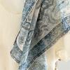 Old Money Style Retro Paisley Silk 61 Square Scarf 111 Mulberry Silk Georgette Curled Silk Scarf Temperament Versatile Cover