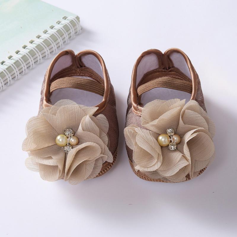 Dětské princeznovské boty Korálky Květinová dekorace Boty pro batolata