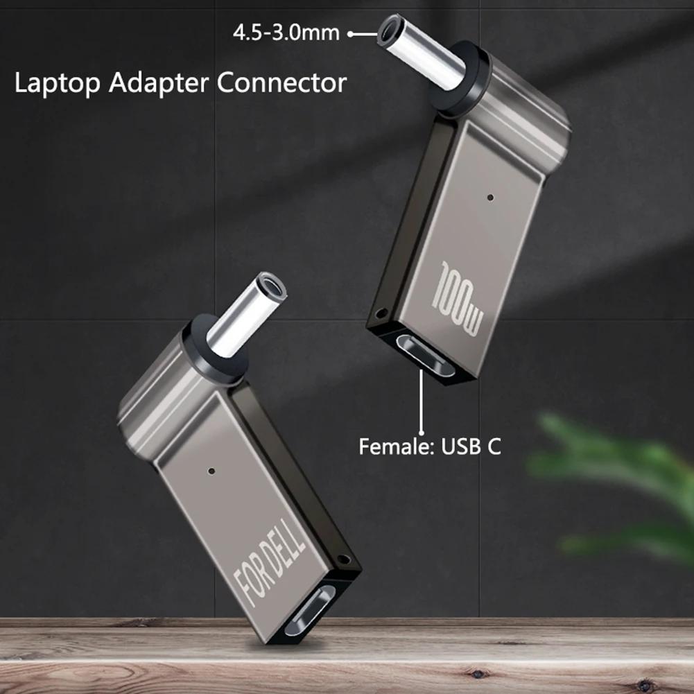 PD 100W Laptop Power Charger Supply Adapter USB Type-C Female To DC Male Jack Plug Converter for ASUS 19V 20V HP 19.5V Dell