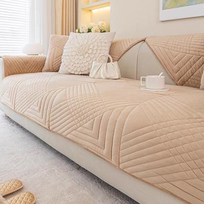 1 ADET Kalın Peluş Kanepe Örtüsü Düz Renk Kaymaz Kanepe Minderi L Şeklinde Köşe Yumuşak Koltuk Örtüsü Ev Oturma Odası Dekorasyonu için