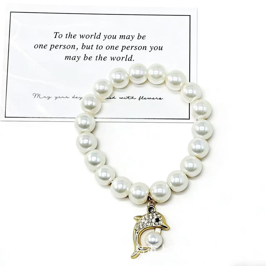 10mm Versatile Imitation Pearl & Rhinestone Bracelet