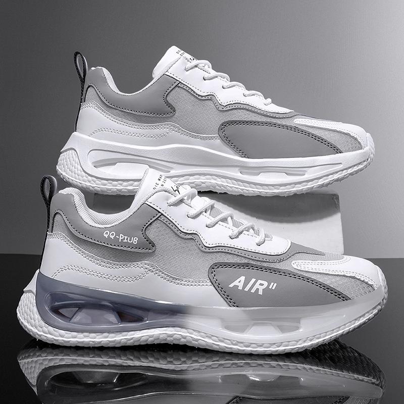 Kožené pánské boty Móda Korejská verze Trendy Ležérní boty Pánské Prodyšné odpružení Sportovní vulkanizované boty Pánské boty 202