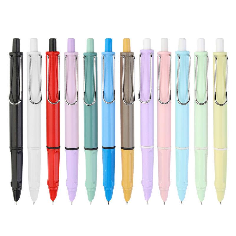 Push-Button Fountain Pen for Students, 0.38mm Extra-Fine, Replaceable Ink Cartridge, Ideal for Writing Practice