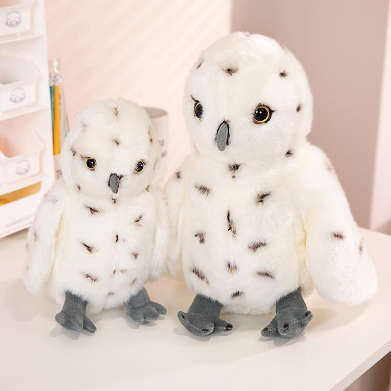 25/35cm Lebensechte Amerikanische Uhu Plüschtiere Weiche Stofftiere Realitätsnahe Vogelpuppen für Jungen Mädchen Geburtstagsgeschenk Heimdekoration