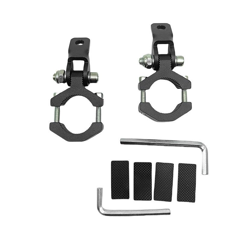 2pcs Motorcycle Spotlight Mount Clamp Bracket Aluminum Alloy LED Light Bar Tube Holder for Motorcycle Scooter Dirt Pit Bike SUV