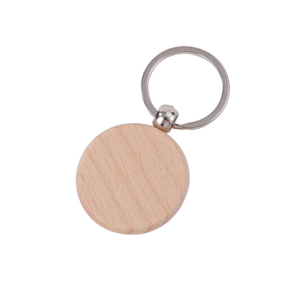 Pureseek Wooden Keychain Kit (50-Piece Set) with Double Rings, Numbered Tags, and Locker Keys