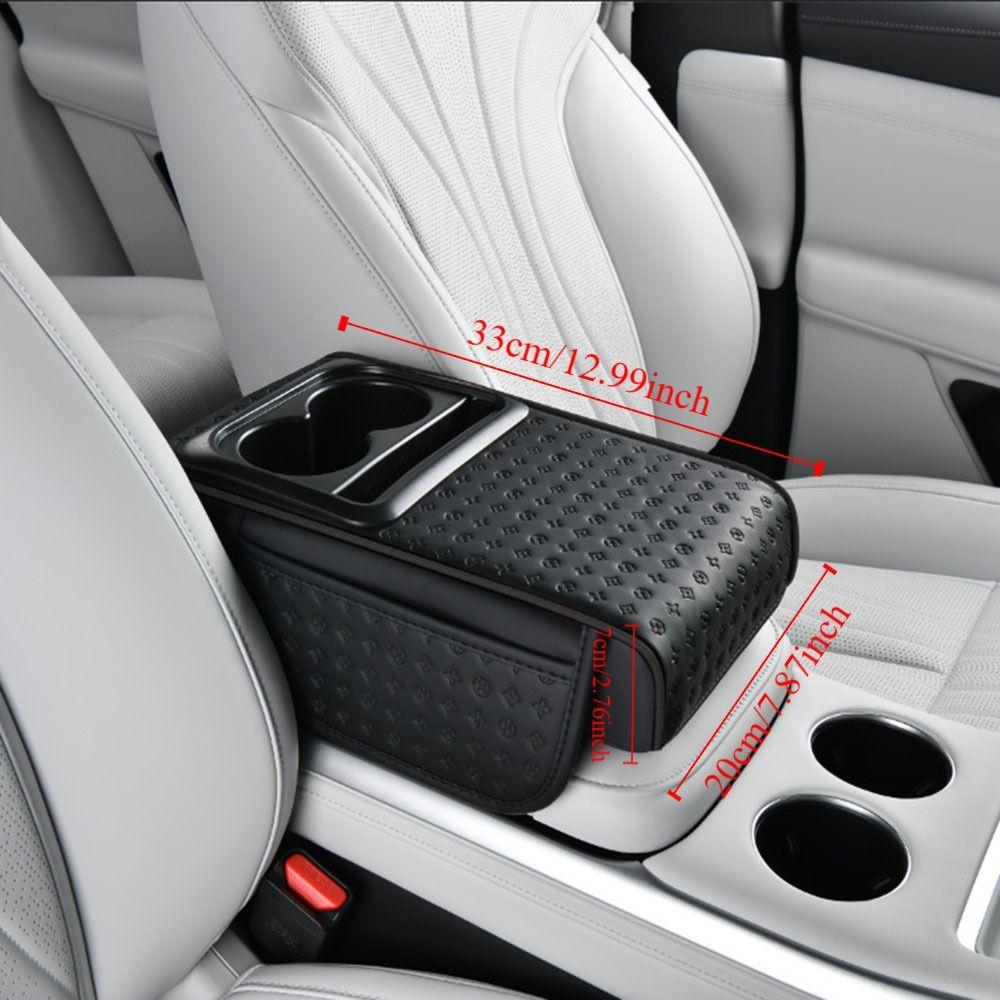 Cup Holder Armrest Heightening Cushion Side Storage Pockets Auto Armrest Cover  Trucks