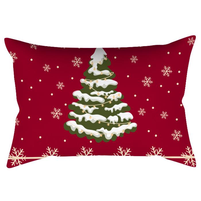 

Рождественская наволочка с принтом персиковой кожи, чехол для подушки для гостиной, дивана, декоративная поясная задняя наволочка