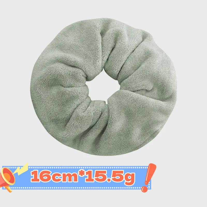 Super Absorbent XL Plush Hair Towel Scrunchie - Gentle, Damage-Free, Dual-Use for Hair & Face Washing