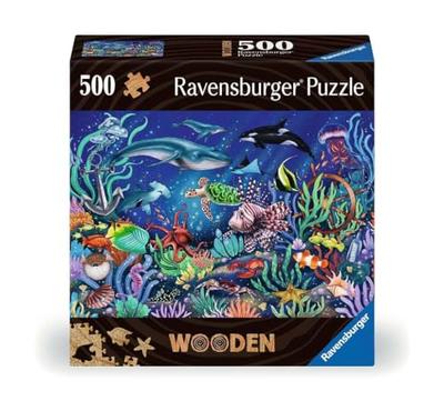 Ravensburger Under the Sea Wooden Jigsaw Puzzle, 500 Pieces, Finished Size: 40x27cm, 17515 4 [Puzzle, Gift (Birthday/Christmas)]