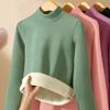 Double Sided Velvet Thermal Underwear for Women Set Thick Intimate Self-heating Bottoming High Collar Top+Trousers 2 Piece Set