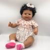 24 " 60 Cm Black Skin Rebirth Baby Doll Girl KODI Sof Cloth Body Simulation Reborn Dolls Lifelike Handmade Rooted Short Curly Hair Newborn Babies Doll