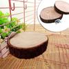 7-9cm Parrot Bird Cage Perches Platform Round Wooden Stand Board For Chinchilla Squirrel Birds Rest Toy