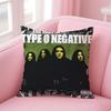 TType O NegativeS Band Cushion Cover Pillow Case Soft Friendly Fabric  Concealed Zipper