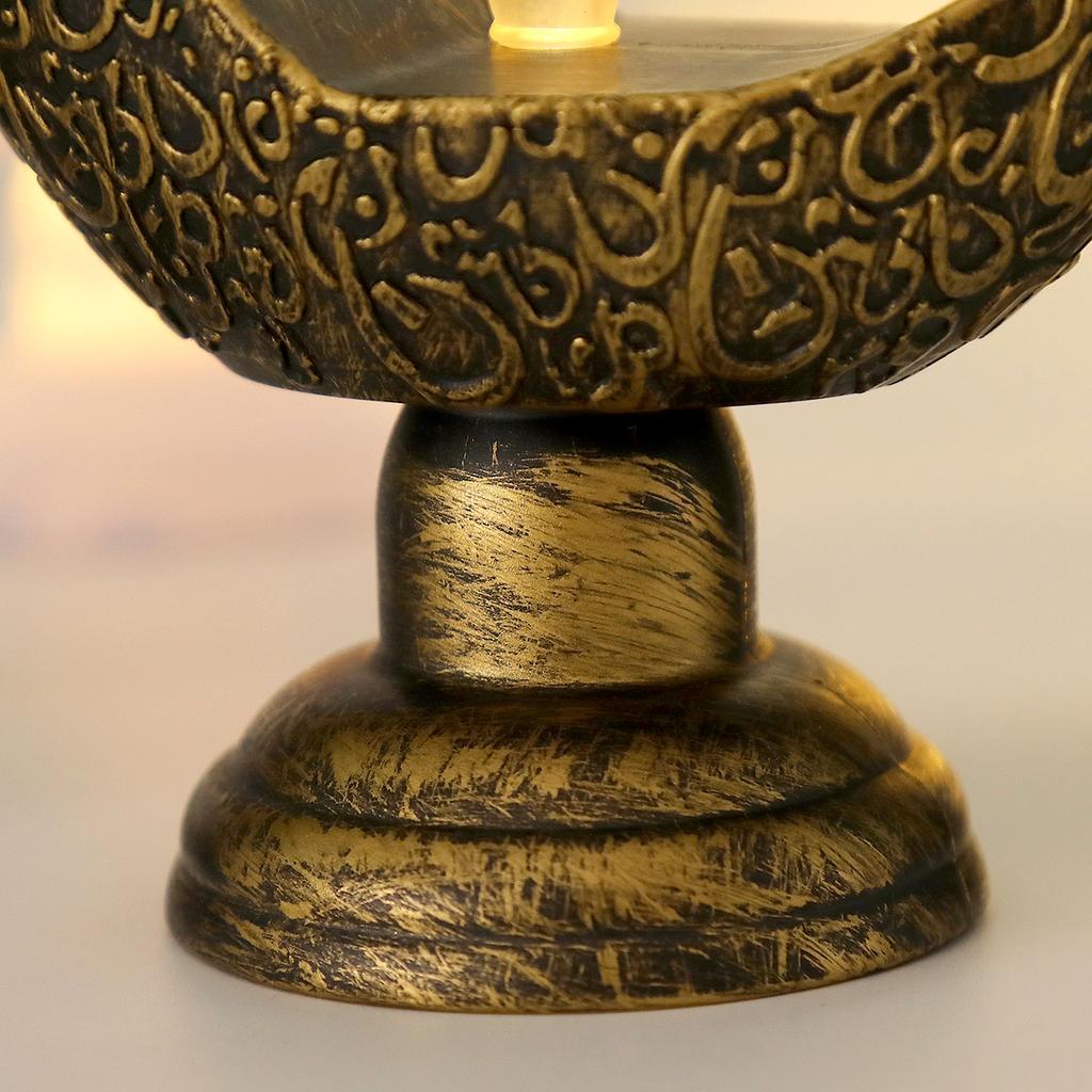 LED Moon Star Candlestick Ramadan Home Decor Candle Light Islamic Muslim Festival Party Decoration Eid Supplies 2026