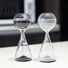 Fint Timeglas Ornamenter, 15 Min Timer, Nordisk Minimalistisk Borosilikatglas Boligindretning, Kunstnerisk Skrivebordsgave