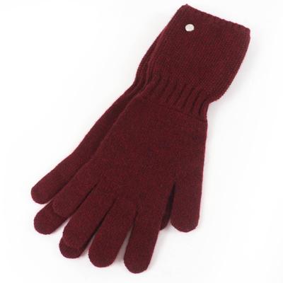 Pristine HERMES Gants Heidi Serie Metal Knit Gloves Bordeaux Series Cashmere M Used