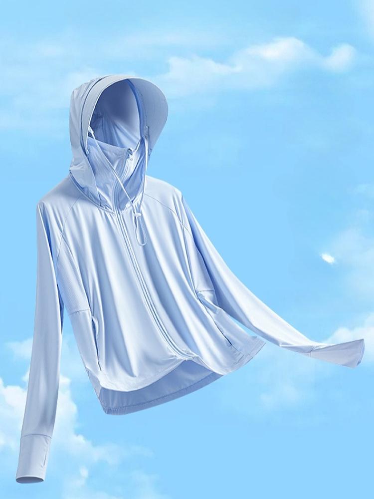 Women’s Summer UPF 100 Sun Protection Jacket Lightweight Breathable UV Protection Hoodie with Detachable Wide Brim Hat