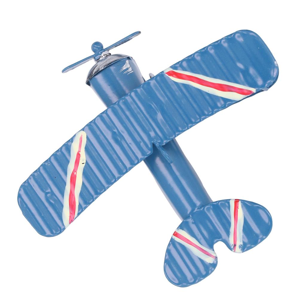 Flymodell Retro Gammel Jernkunst Blå Miniatyr Flymodell Håndverk Hjem Skrivebordsdekorasjoner