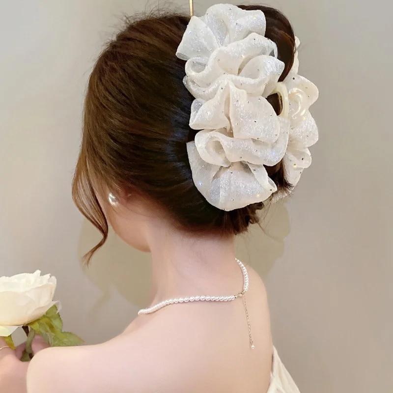 Große Schleife Wolke Haarnadel Temperament Elegante Frauen Haar Klaue Clips Prinzessin Kopfschmuck Mode Greif Clip Weibliche Haar-accessoire