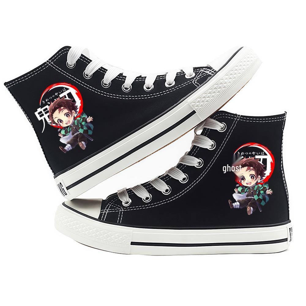 Scarpe da Ginnastica Alte in Tela Demon Slayer - Unisex Moda Cartoni Animati