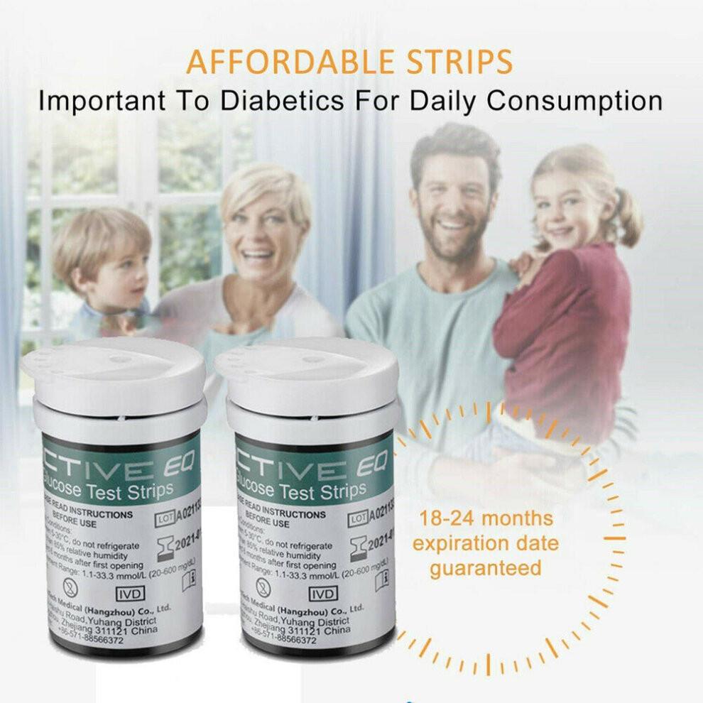 Exactiv Eq Impulse 50pcs Household Glucometer Blood Glucose Needles Papers Test