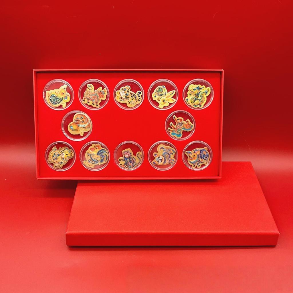 Chinese Zodiac Year of the Horse: 999 Fine Gold Mobile Phone Stickers - Festive Souvenir & Cultural Gift