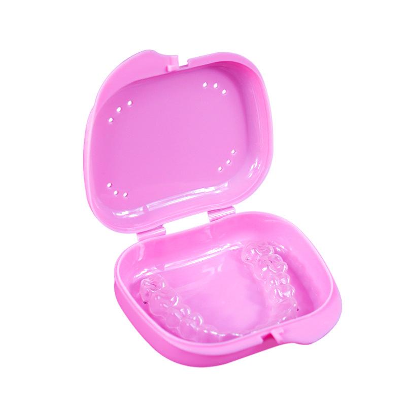 Zahnspangen Aufbewahrungsbox, Retainer Aufbewahrungsbox, Zahnspangen Box, Prothesen Box, mit Löchern - Tragbare Box, Bunte Anti-Drop Box
