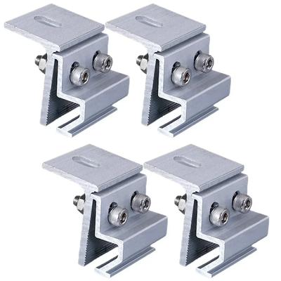 4 stuks Zonnepaneel Beugel Dakmontage Fixatieklem Aluminiumlegering Fotovoltaïsch Paneel Fixatieklemmen Zonnestelsel Accessoire