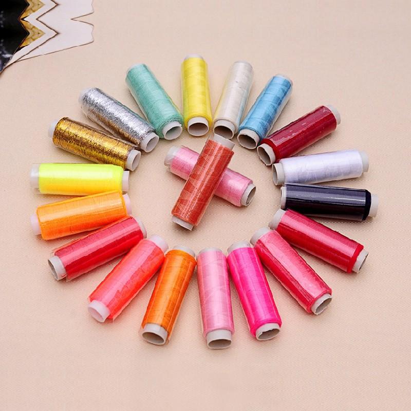 39-Color Polyester Sewing Thread Set 100% Polyester Yarn for Hand Embroidery And Sewing Machine Use Durable Fabric Repair Tool