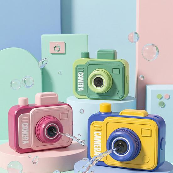 Double-Spray Water Squirter Camera Shape Funny Reverse Splash Toy for Pool Beach Dual-Nozzle Gag Gift for Kids Adults Creative Summer Outdoor Play