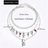 Imitation Pearl Bow Love Necklace European and American Fashion Sweet and Cool Spice Girl Style Cross Pendant Accessories