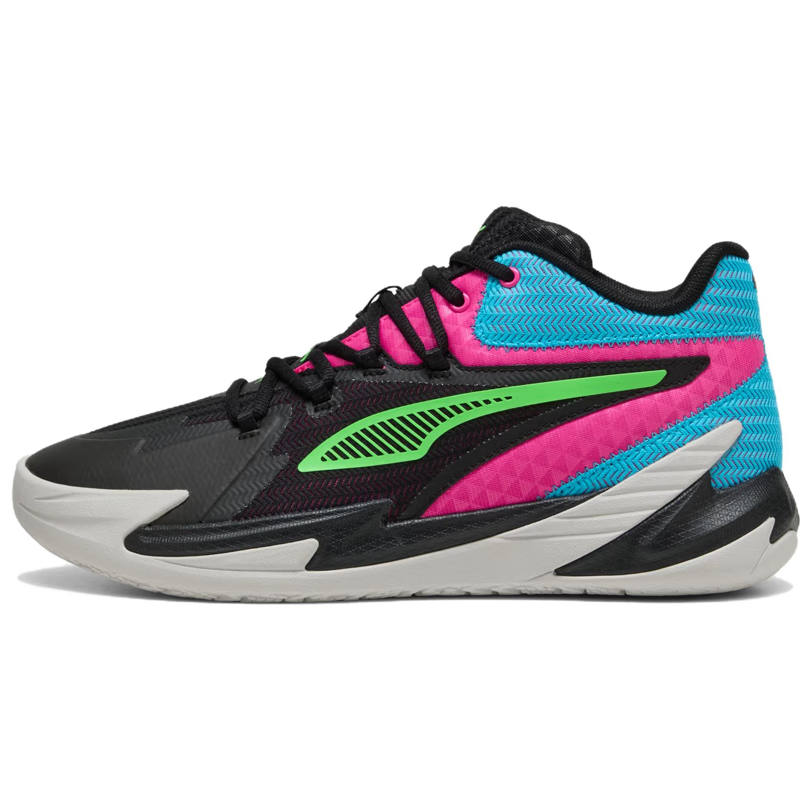 PUMA The Dagger Unisex Basketball Shoes Black Fluro Pink Pes 311353-01 EU 42
