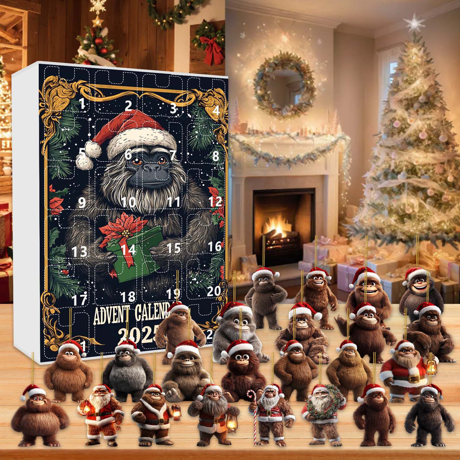 Advent Calendar 2023 Figurine Set with 24 Unique Holiday Themed Collectible Figures for Seasonal Countdown Display One Size