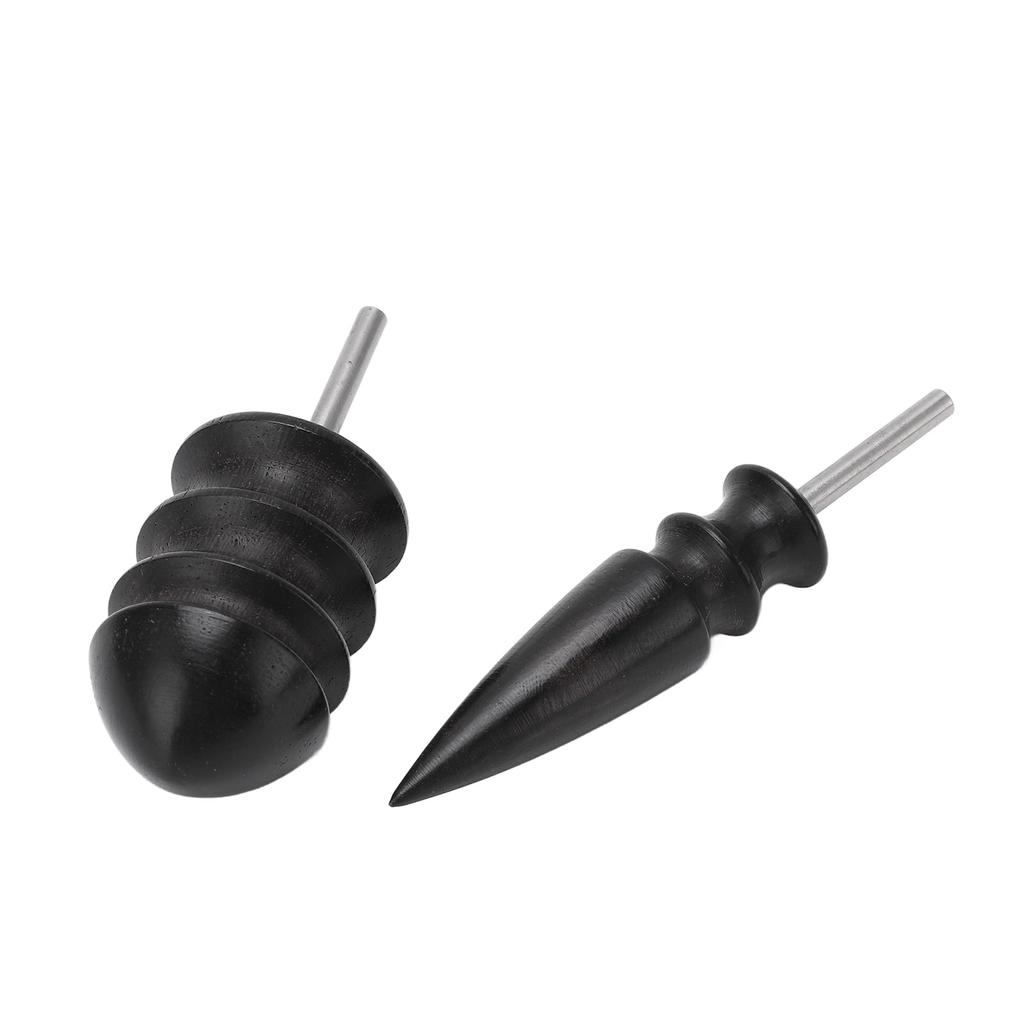 2 buc Lustruire din piele Vârf ascuțit Borduri rotunde din metal Lemn de santal Piele electrică cu cap lustruit