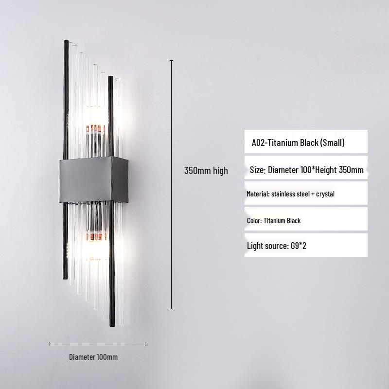 Elegant Luxury Glass Wall Lamp for Living Room, Bedroom, Hotel, or Bedside - Designer Style with Personality