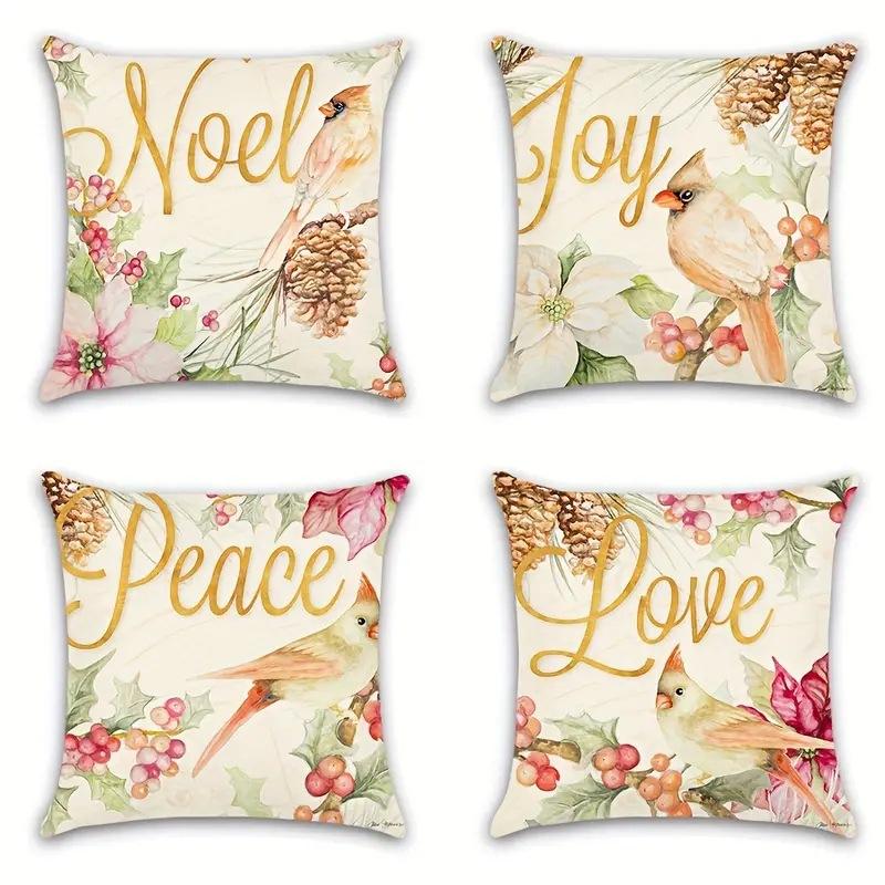 

Christmas Pillowcases Various Festive Decorations Home Sofa Cushion Pillowcases Premium Durable Quality Useful 45 * 45cm (one)