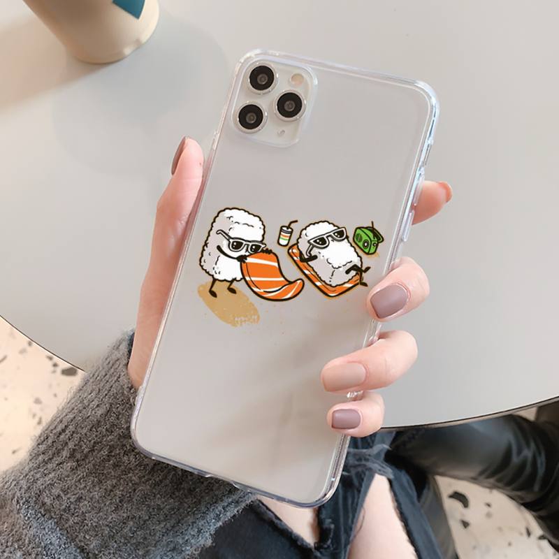 YNDFCNB Japanese Shiba Inu Sushi Phone Case for Iphone 13 11 12 Pro XS MAX 8 7 6 6S Plus X 5S SE 2020 XR Fundas