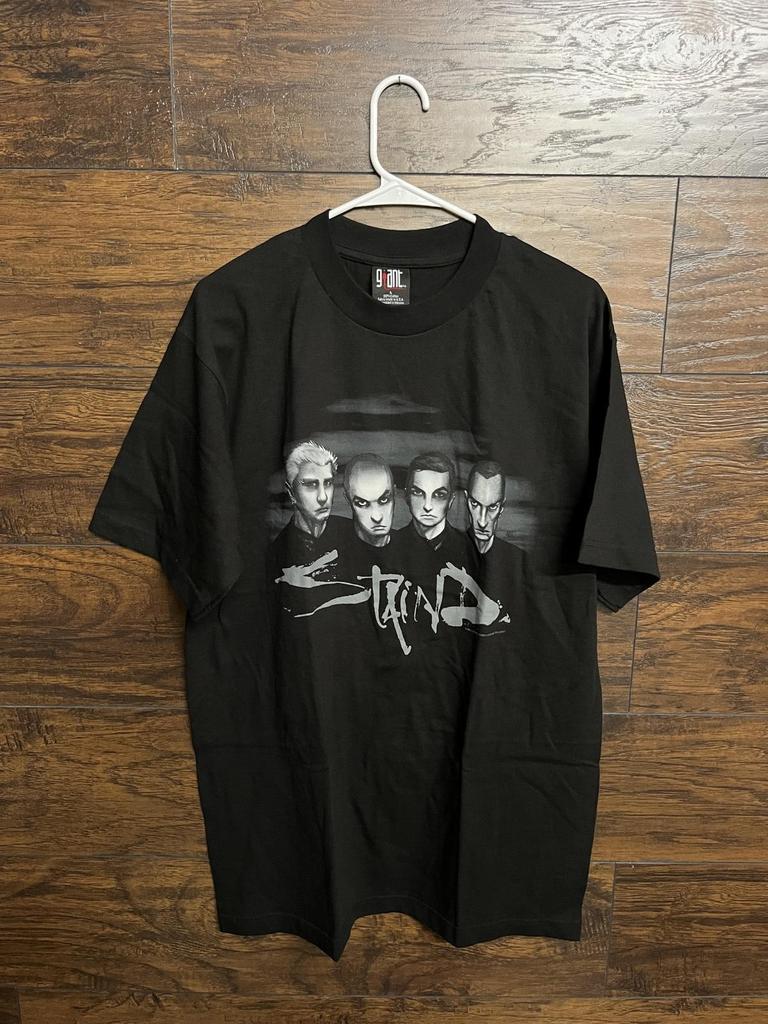 VTG Staind Band T-Shirt - Illustration Aaron Lewis Großer Tag -L