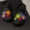 Colorful Beaded Flower Shoe Charms, Floral Shoe Decorations, Handmade Bead Flower Charms for Croc, DIY Shoe Accessories
