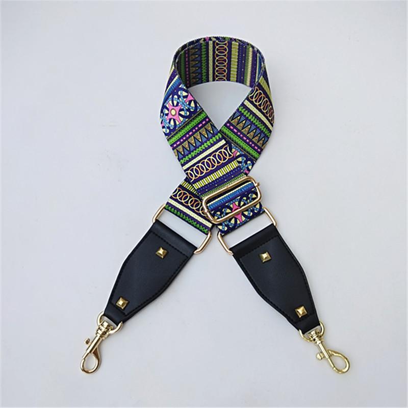 Ribbon Replaceable Adjustable Strap One Shoulder Oblique Cross Ethnic Style Long Shoulder Strap Women's Bag Strap Accessories
