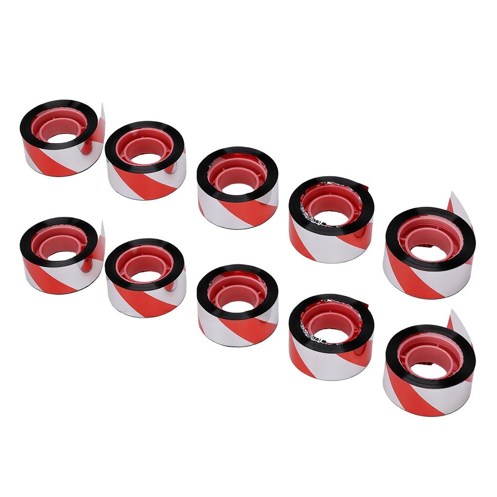 10 Stück Vogelscheuchband 2,4 cm x 50 m beidseitig reflektierendes Vogelband für Obstgarten Garten Bauernhof Rot Weiß