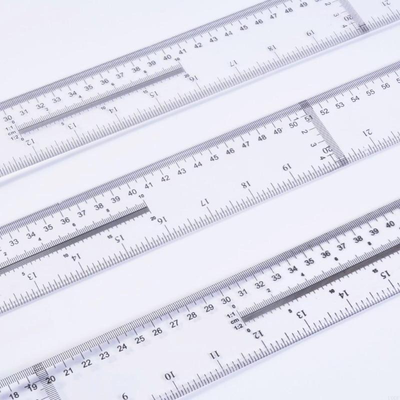 3 Piece Acrylic T Square Rulers Set Detachable T Type For Precise Drafting And Engineering Measurements