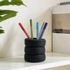 Portalápices con Forma de Neumático Apilado, Organizador de Escritorio Creativo, Soporte para Papelería para Pinceles de Maquillaje, Decoración de Oficina para Estudiantes
